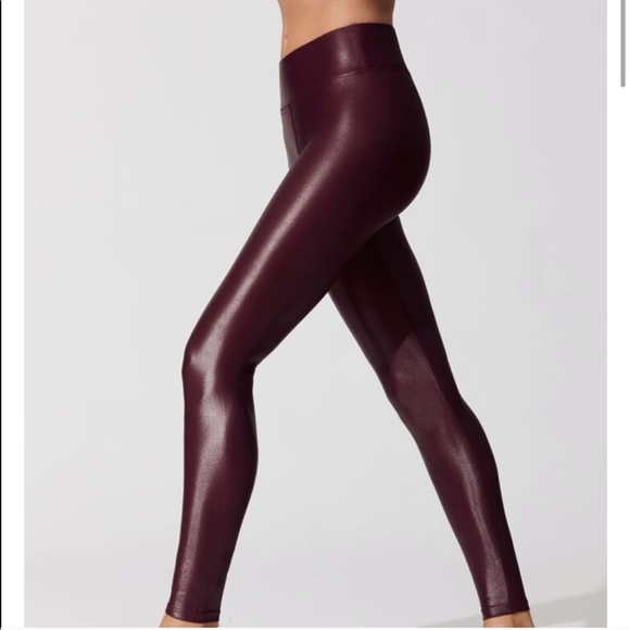 Carbon38 Pants - Carbon38 Wine Full Length Legging in Takara Wine